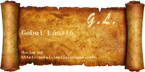 Gebel László névjegykártya